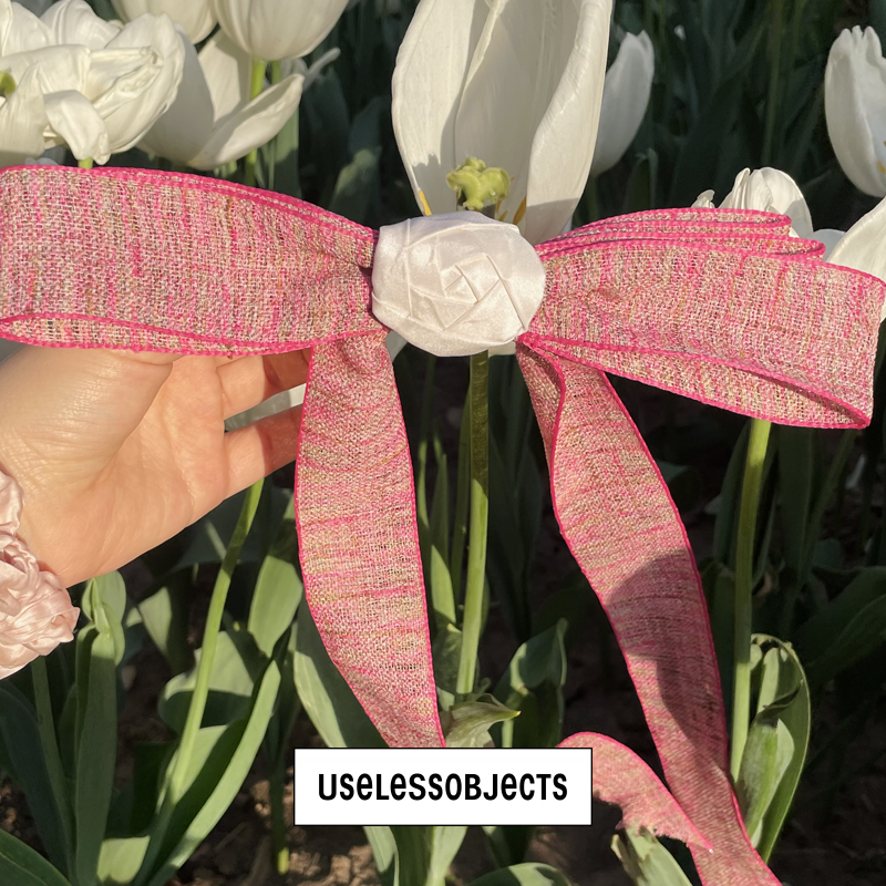 CHEER ribbon hair clip