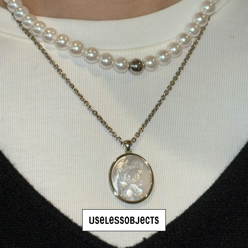 Feifei Carved Mother-of-Pearl Fairy Necklace
