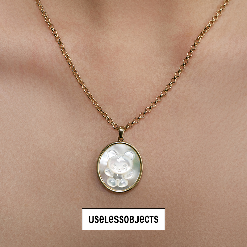 Feifei Carved Mother-of-Pearl Fairy Necklace