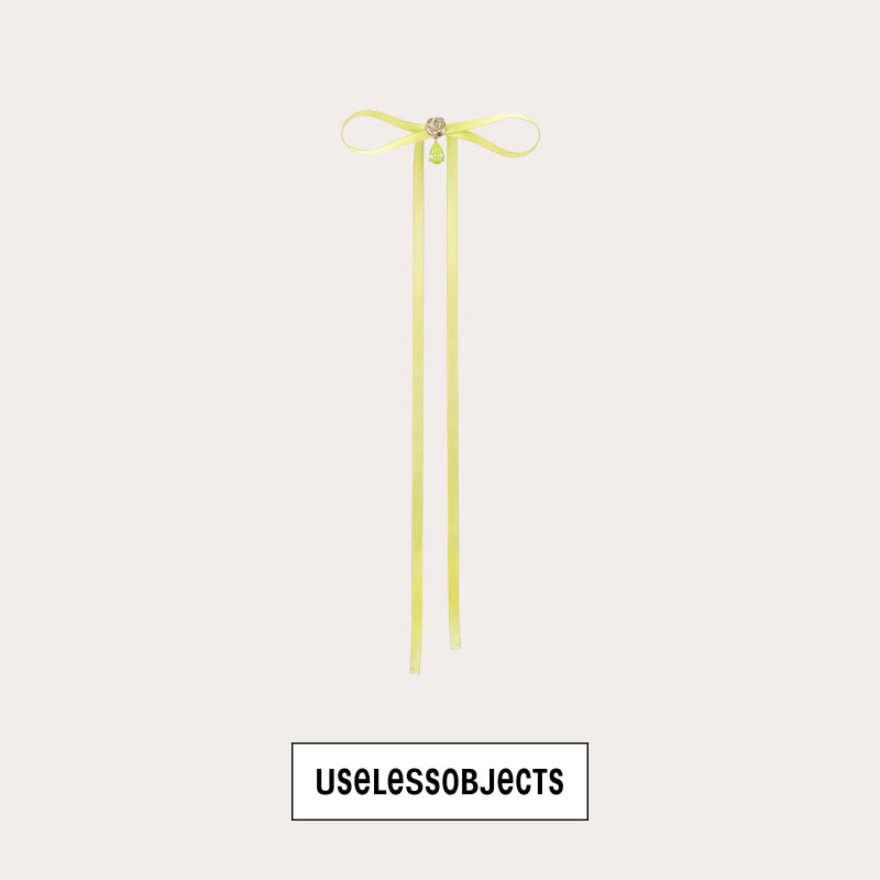 Guigui Rose Bow Ribbon Earrings