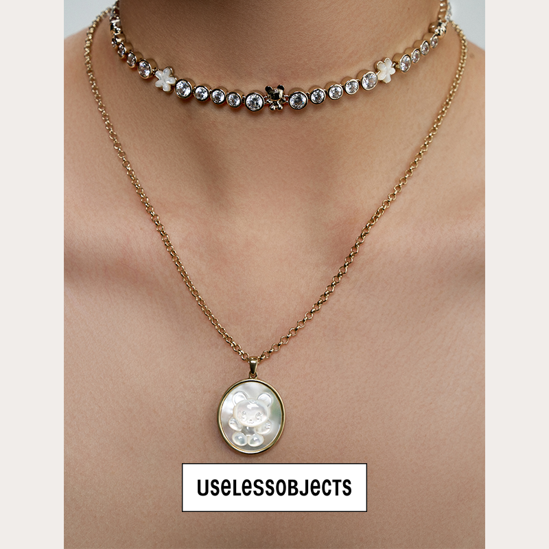 Feifei Carved Mother-of-Pearl Fairy Necklace