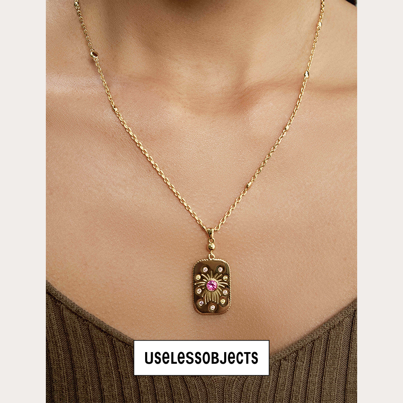 Celebration Fireworks Tag Necklace