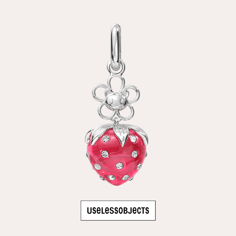 Feifei Fairy Strawberry Single Hoop Earring