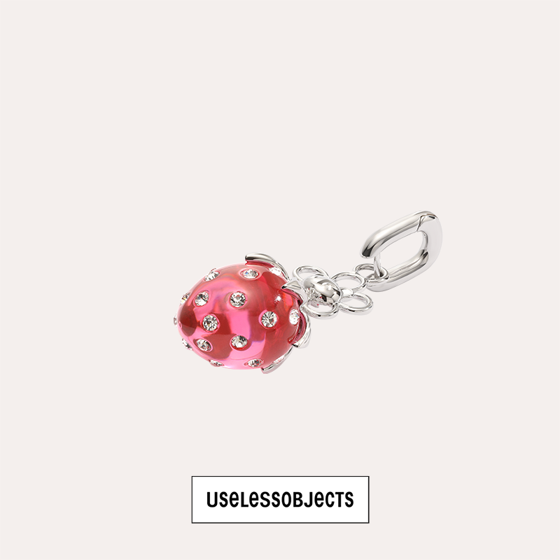 Feifei Fairy Strawberry Single Hoop Earring