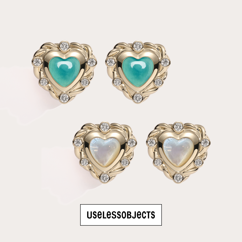 Uheart Amazonite Love Earrings