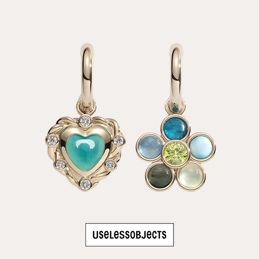 Uheart Colorful Gem Love Hoops