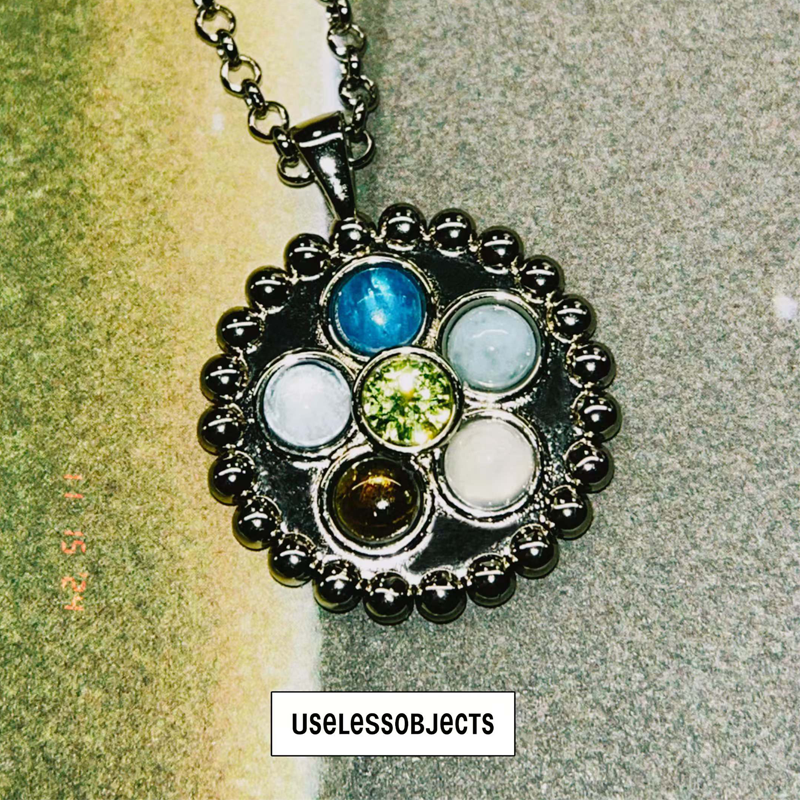 Uheart Colorful Gem Flower Necklace