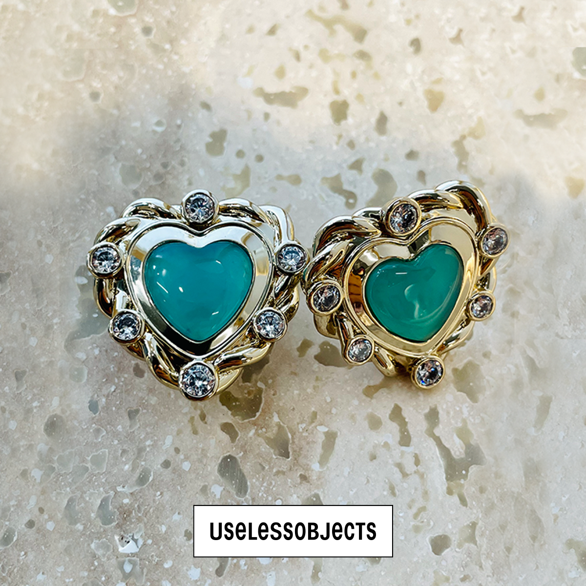 Uheart Amazonite Love Earrings