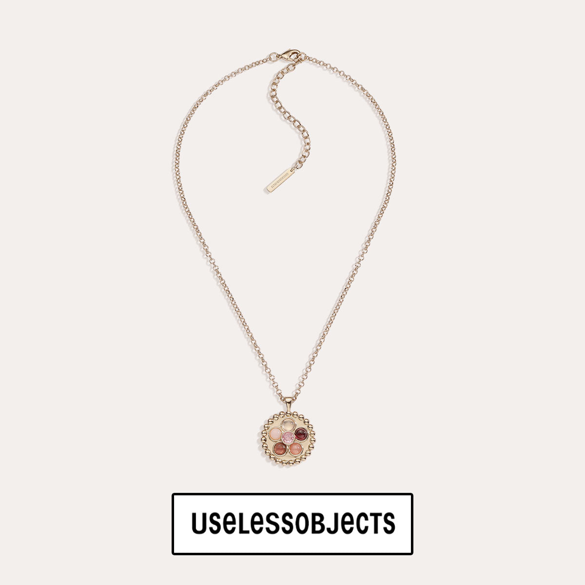 Uheart Colorful Gem Flower Necklace