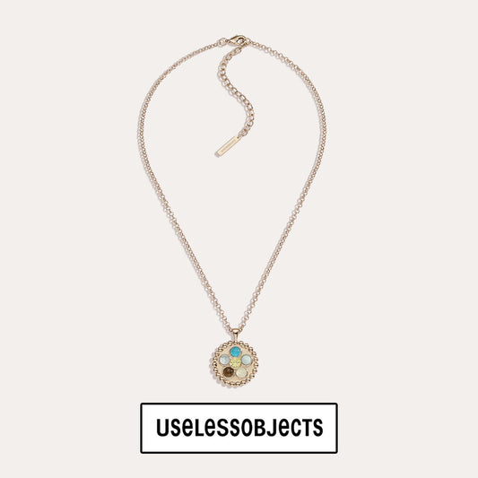 Uheart Colorful Gem Flower Necklace