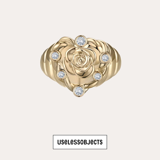 rose heart ring