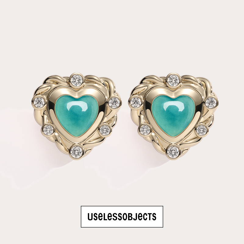 Uheart Amazonite Love Earrings