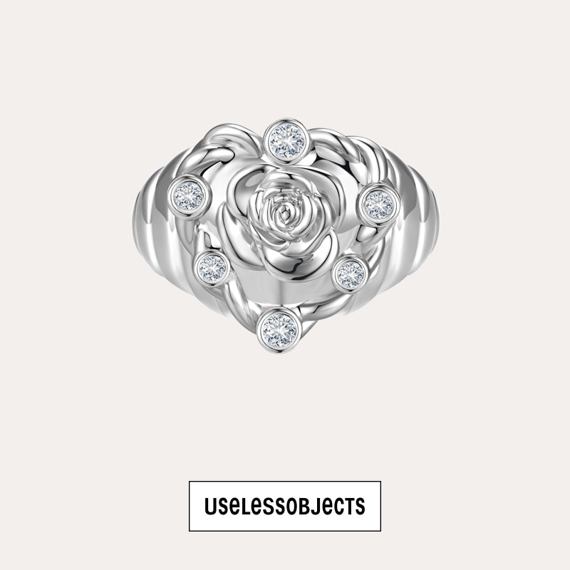 rose heart ring