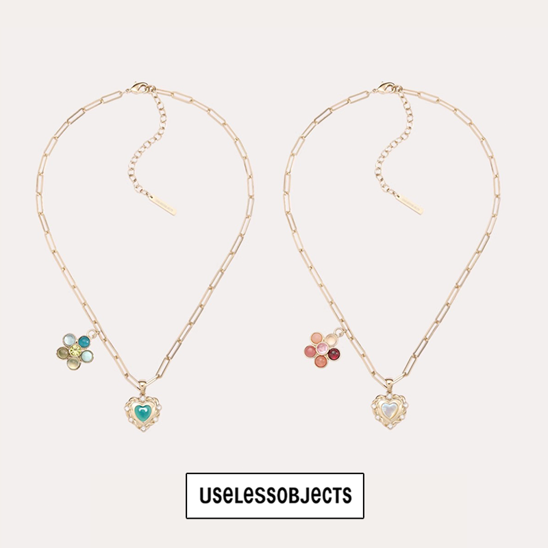 Uheart Colorful Gem Love Necklace