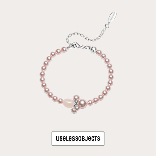 Essential pearl pink crystal bracelet