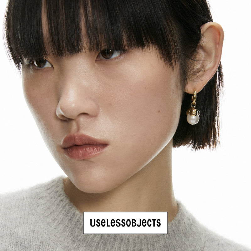 Essential Single Petal Pearl Earrings