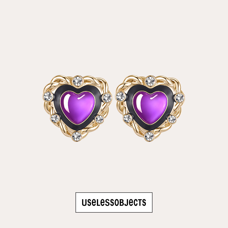 Cyber Jade earrings/Violet Affair earrings