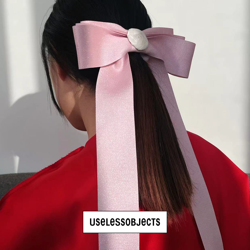 CHEER  ribbon hair clip